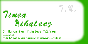timea mihalecz business card